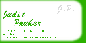 judit pauker business card